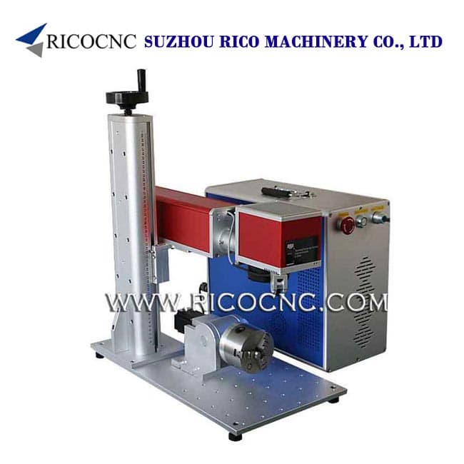 Fiber Laser Metal Marking Machine With Rotary Attachment